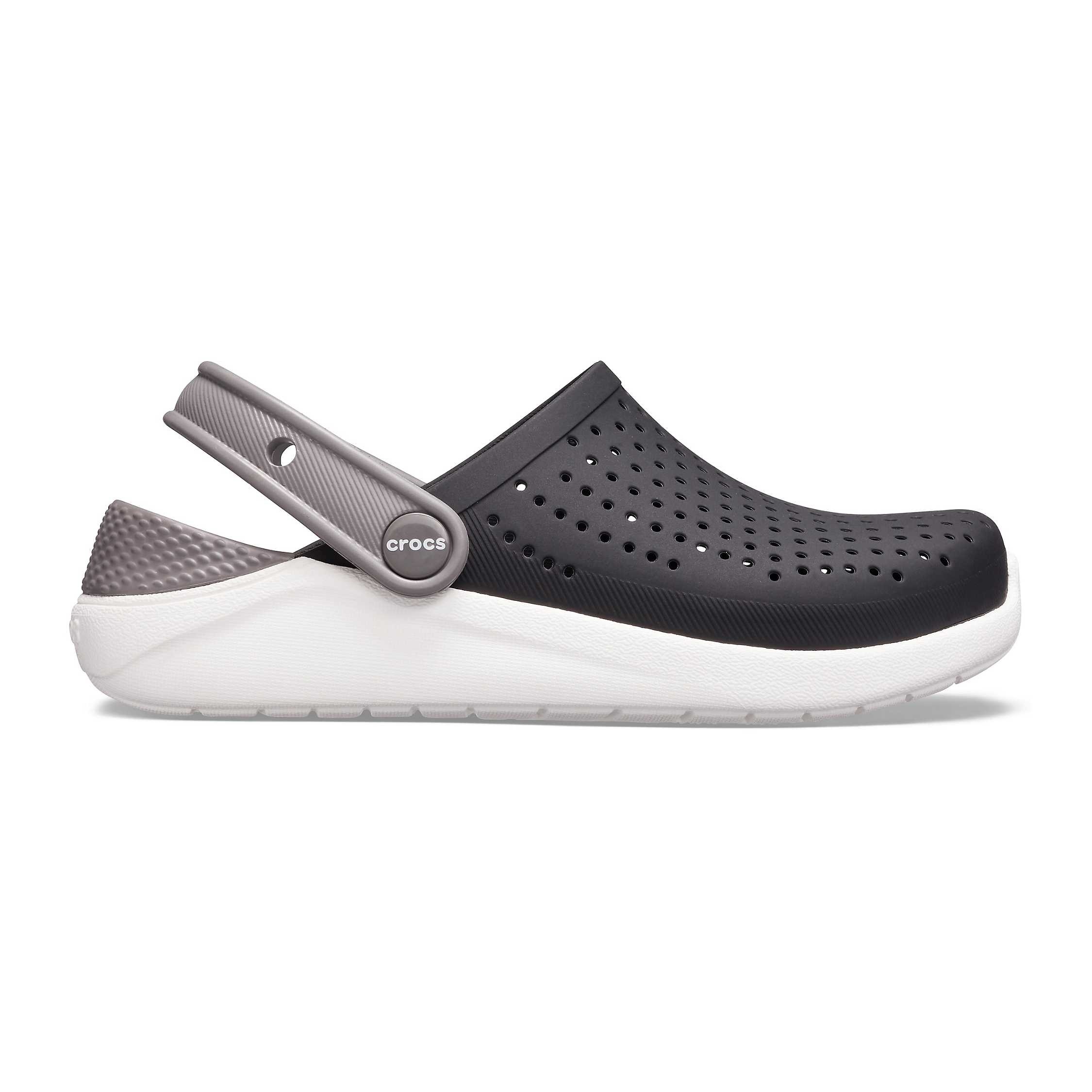 Saboti Crocs Kids\' LiteRide Clog Negru - Black/White