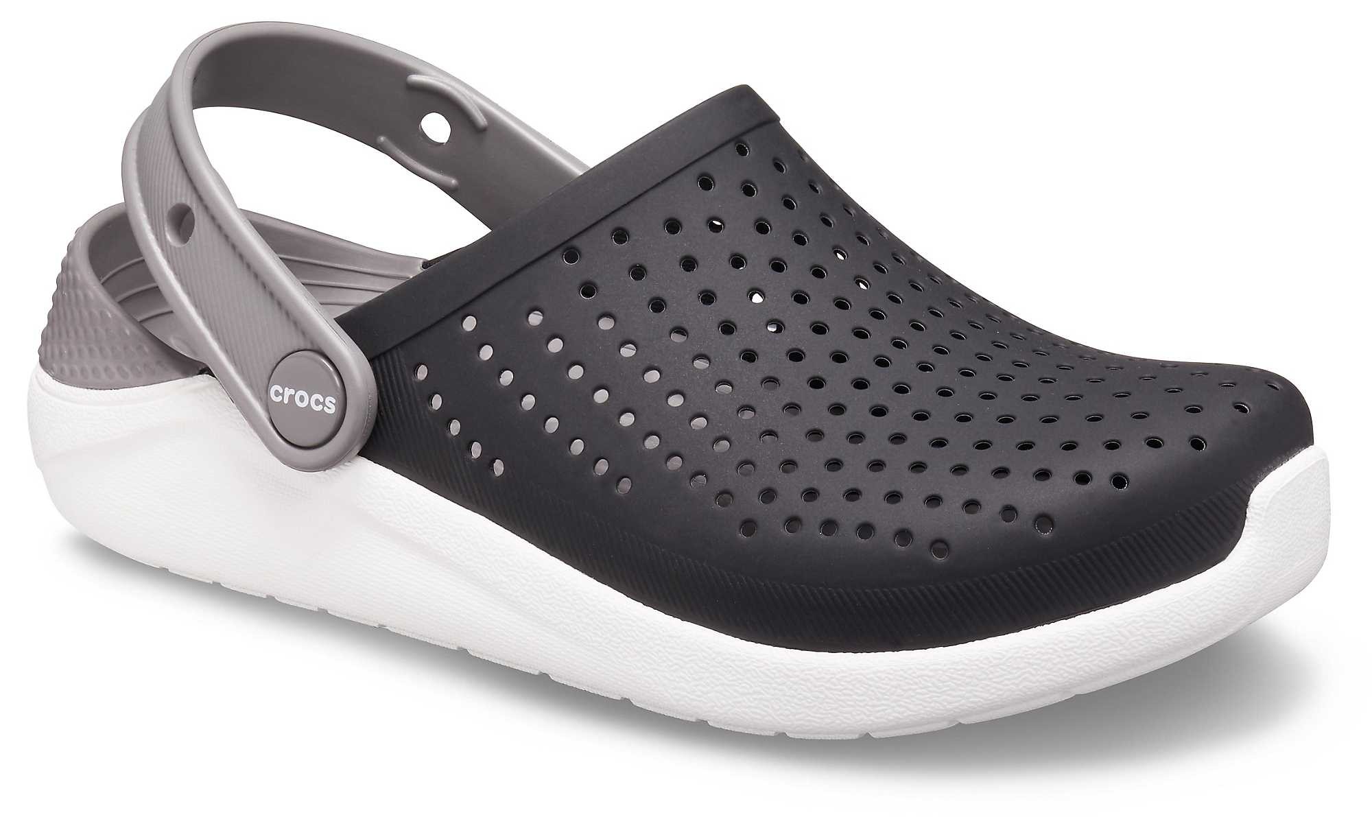 Saboti Crocs Kids\' LiteRide Clog Negru - Black/White - 1 | YEO