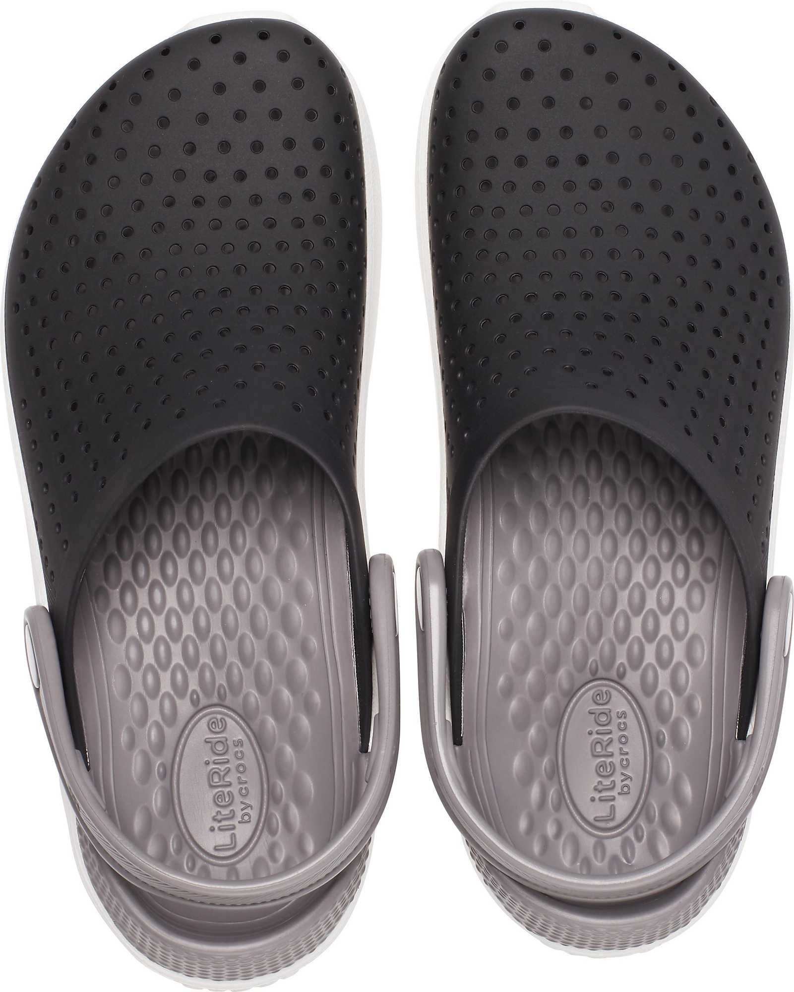 Saboti Crocs Kids\' LiteRide Clog Negru - Black/White - 2 | YEO