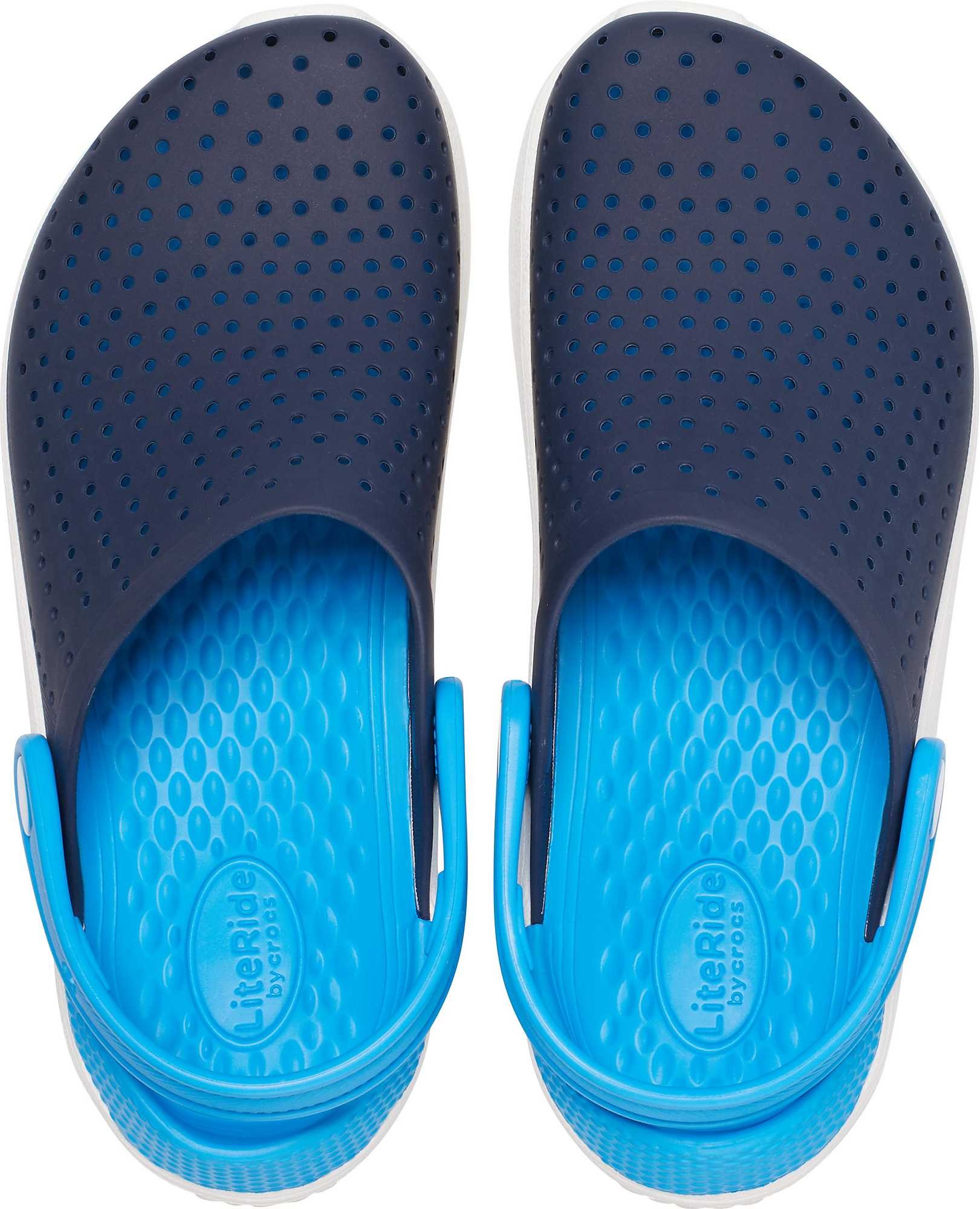 Saboti Crocs Kids\' LiteRide Clog Albastru - Navy/White - 2 | YEO