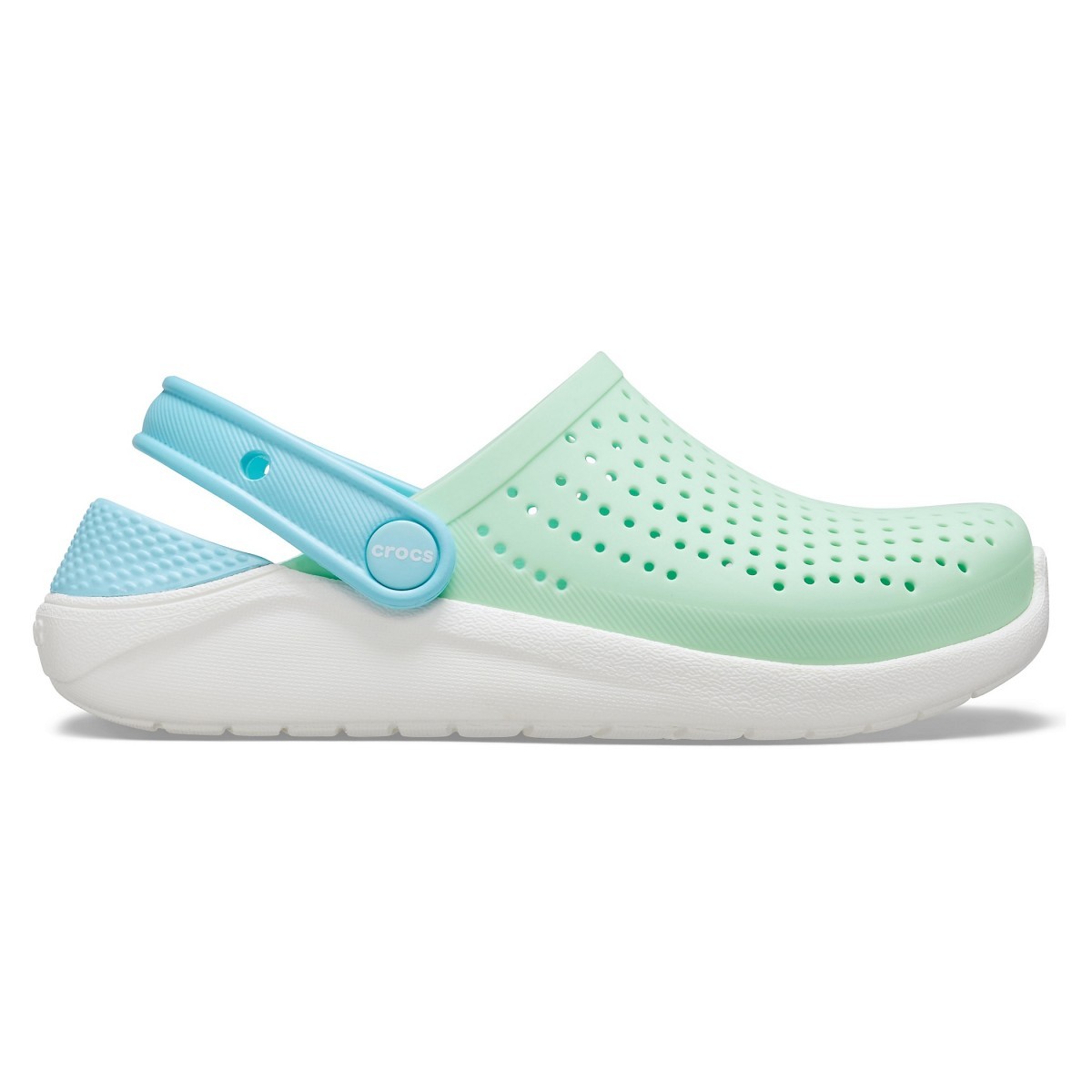 Saboti Crocs Kids\' LiteRide Clog Verde - Neo Mint/White
