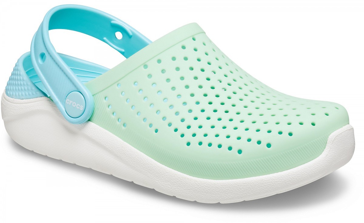 Saboti Crocs Kids\' LiteRide Clog Verde - Neo Mint/White - 1 | YEO