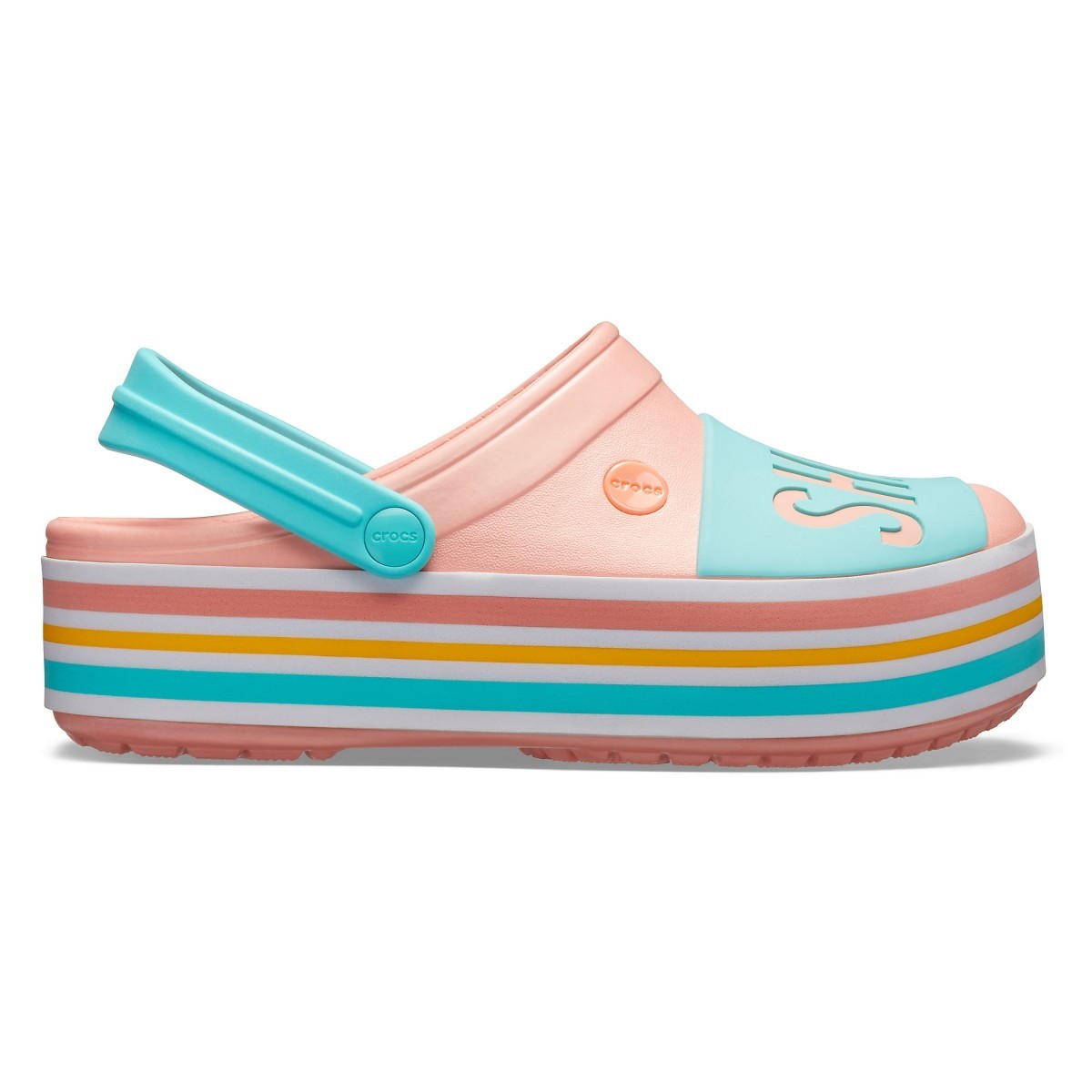 Saboti Crocs Crocband Platform Bold Color Clog Pepene galben - Melon