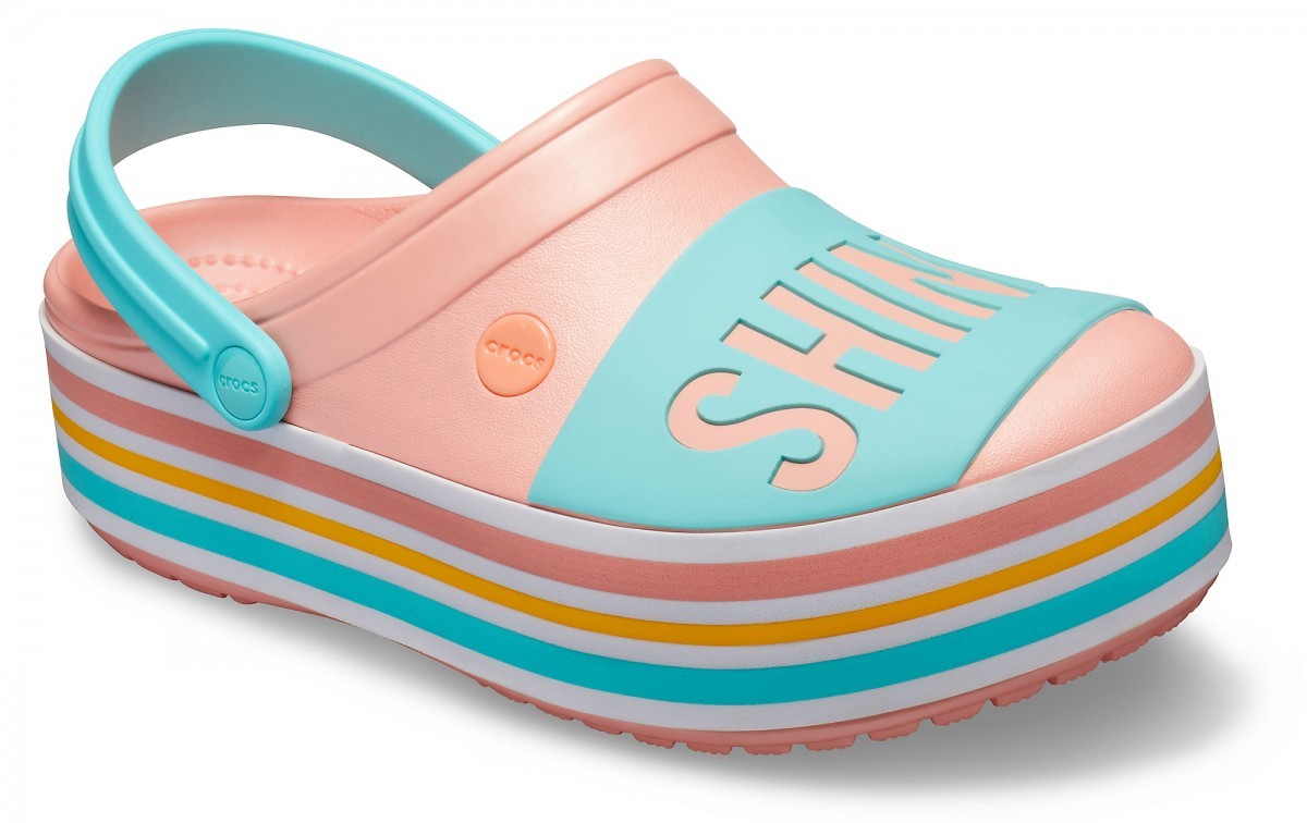 Saboti Crocs Crocband Platform Bold Color Clog Pepene galben - Melon - 1 | YEO