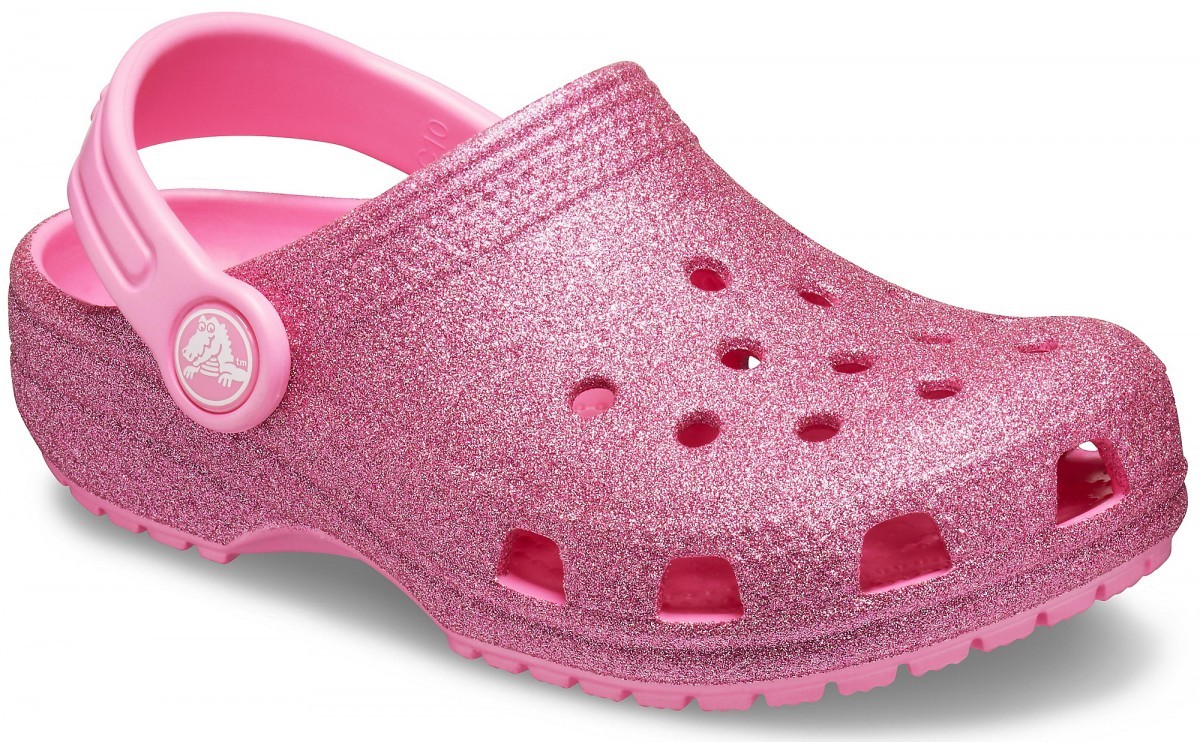 Saboti Crocs Kids\' Classic Glitter Clog Roz - Pink Lemonade - 1 | YEO