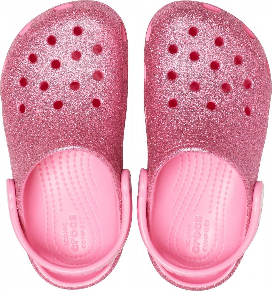 Saboti Crocs Kids\' Classic Glitter Clog Roz - Pink Lemonade - 2 | YEO