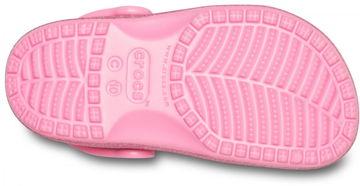 Saboti Crocs Kids\' Classic Glitter Clog Roz - Pink Lemonade - 5 | YEO