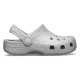 Saboti Crocs Kids' Classic Glitter Clog Culoare Argintiu - Silver