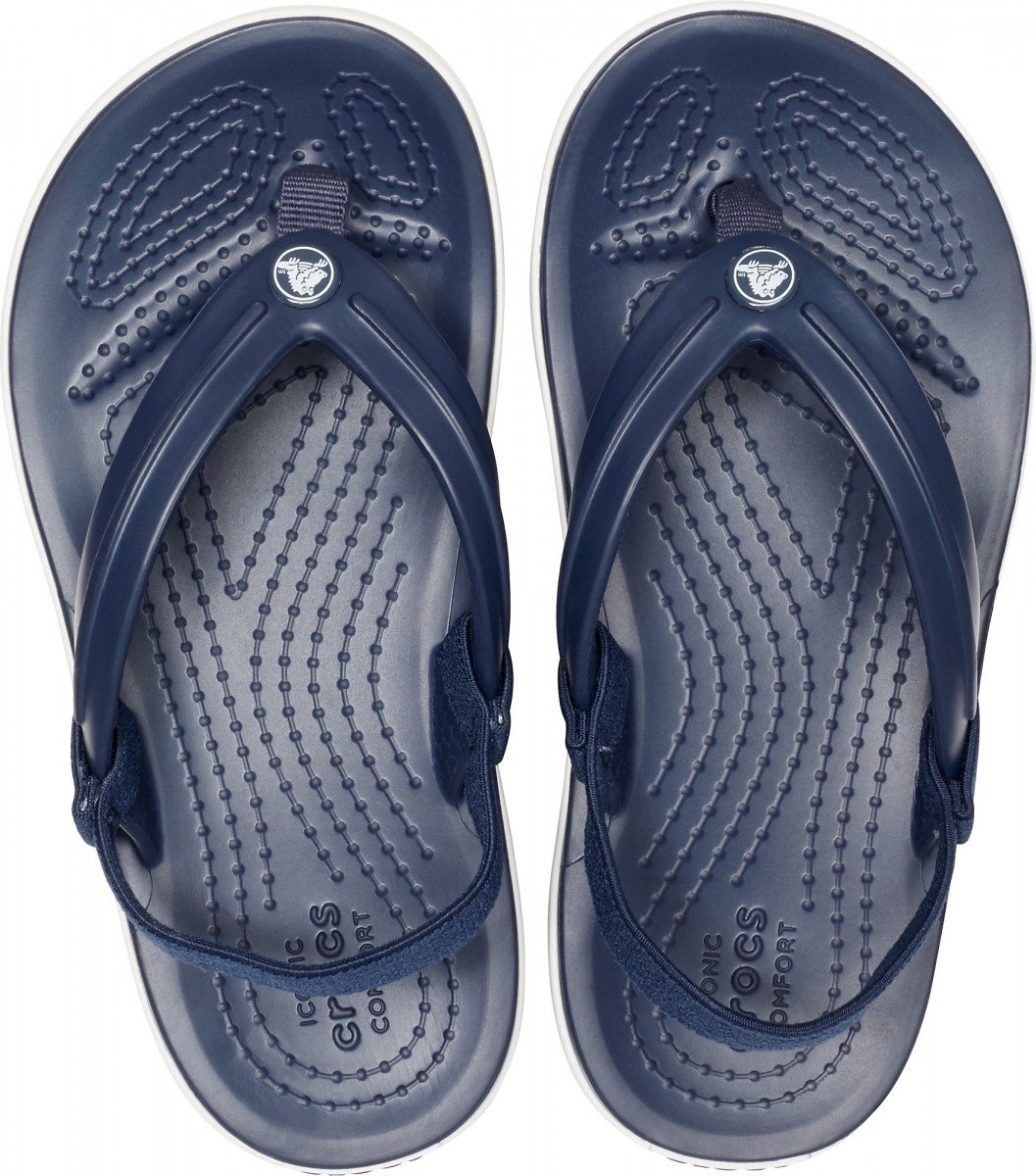 Slapi Crocs Kids\' Crocband Strap Flip Albastru - Navy - 2 | YEO