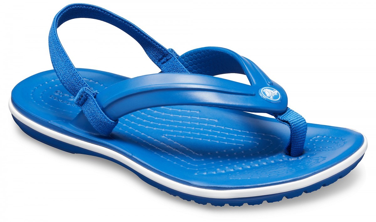 Slapi Crocs Kids\' Crocband Strap Flip Albastru - Blue Jean - 1 | YEO