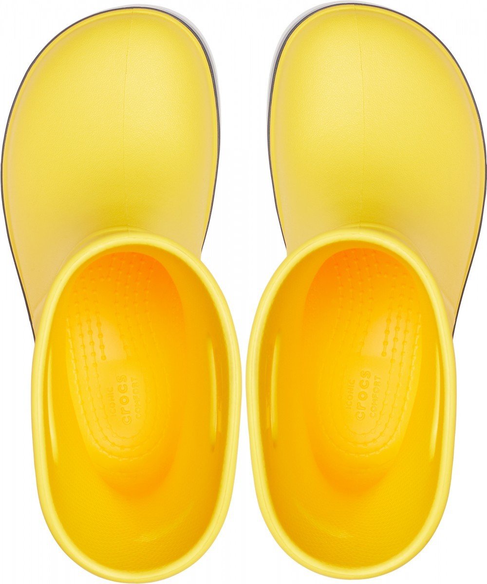 Cizme Crocs Kids\' Crocband Rain Boot Galben - Yellow/Navy - 2 | YEO