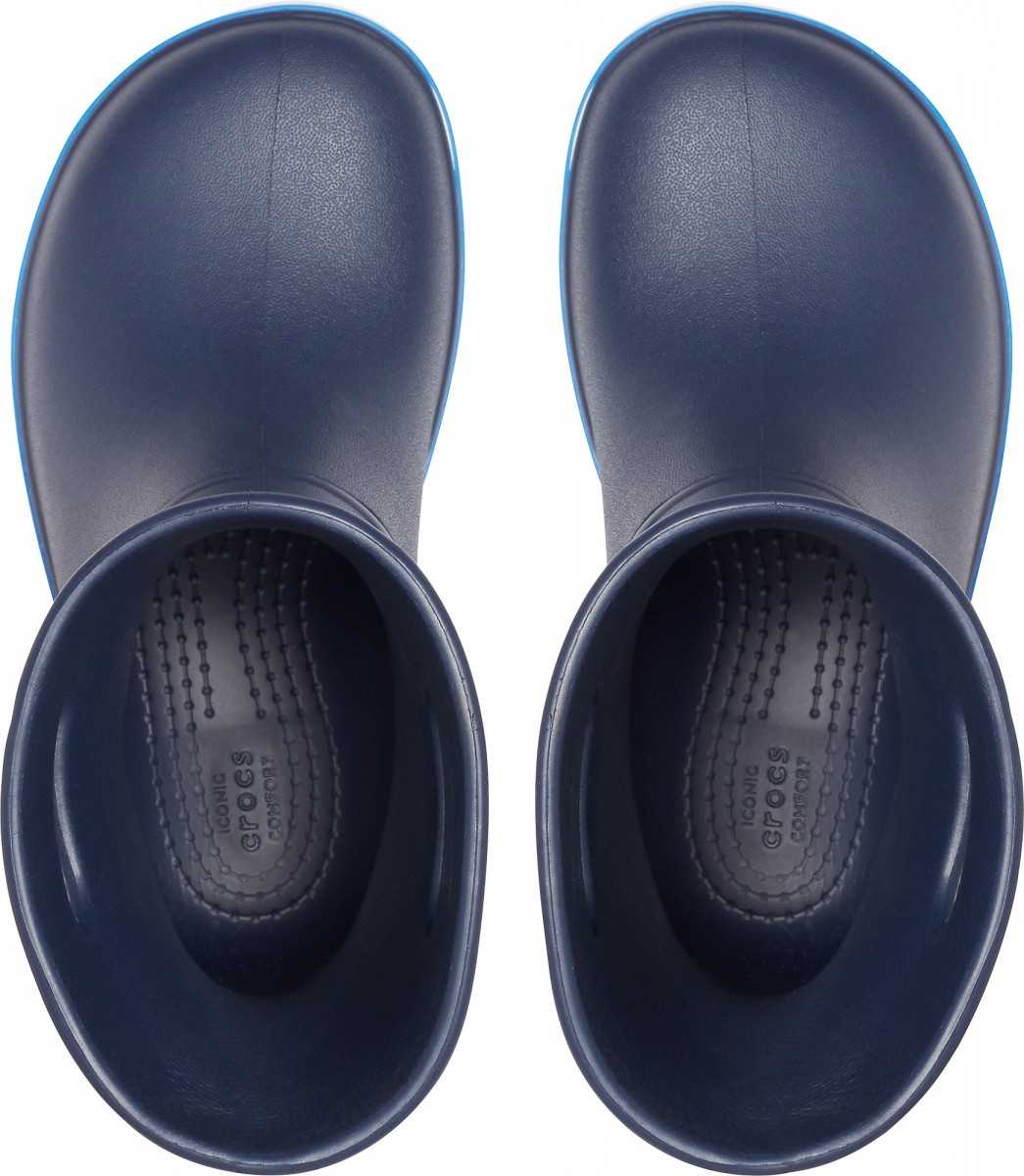 Cizme Crocs Kids\' Crocband Rain Boot Albastru - Navy/Bright Cobalt - 2 | YEO