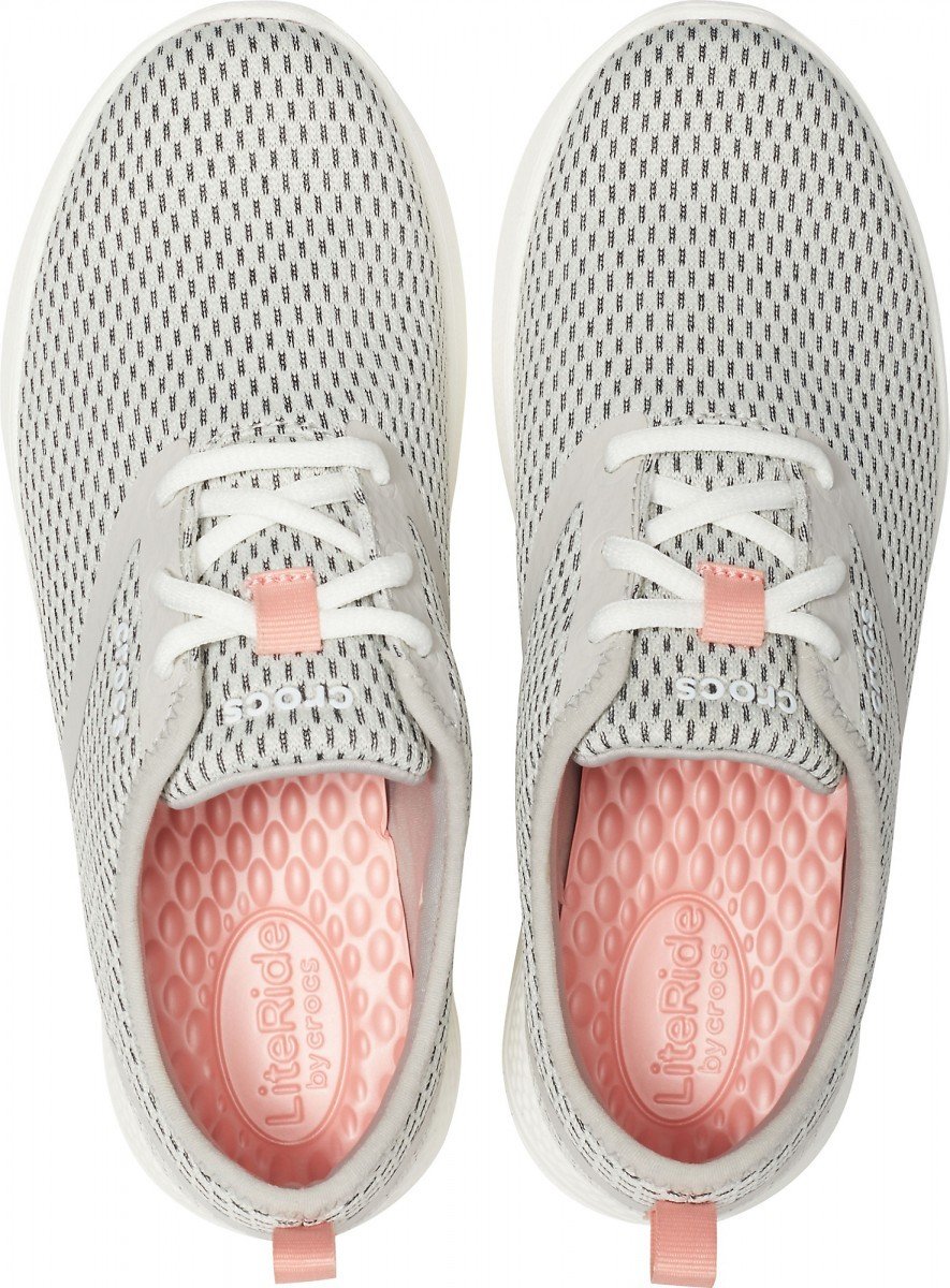 Pantofi Crocs Women\'s LiteRide Mesh Lace Alb - Pearl/White - 2 | YEO