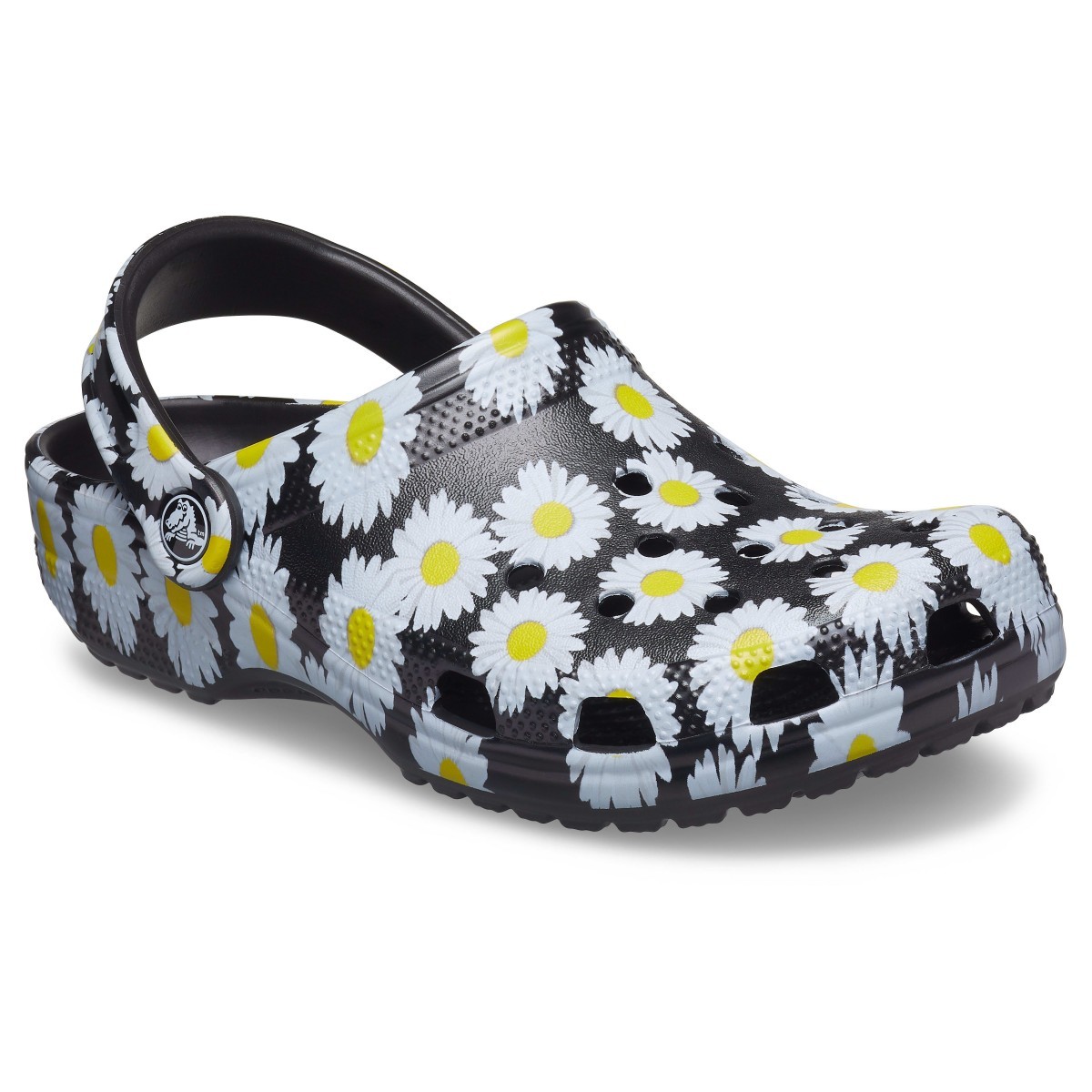 Saboti Crocs Classic Vacay Vibes Clog Negru - Black Daisy - 1 | YEO