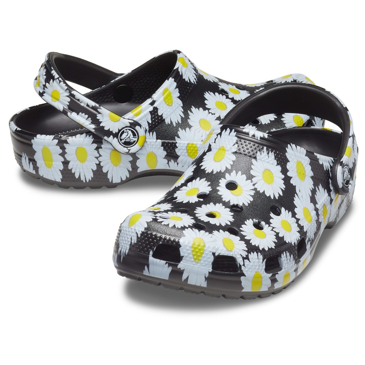 Saboti Crocs Classic Vacay Vibes Clog Negru - Black Daisy