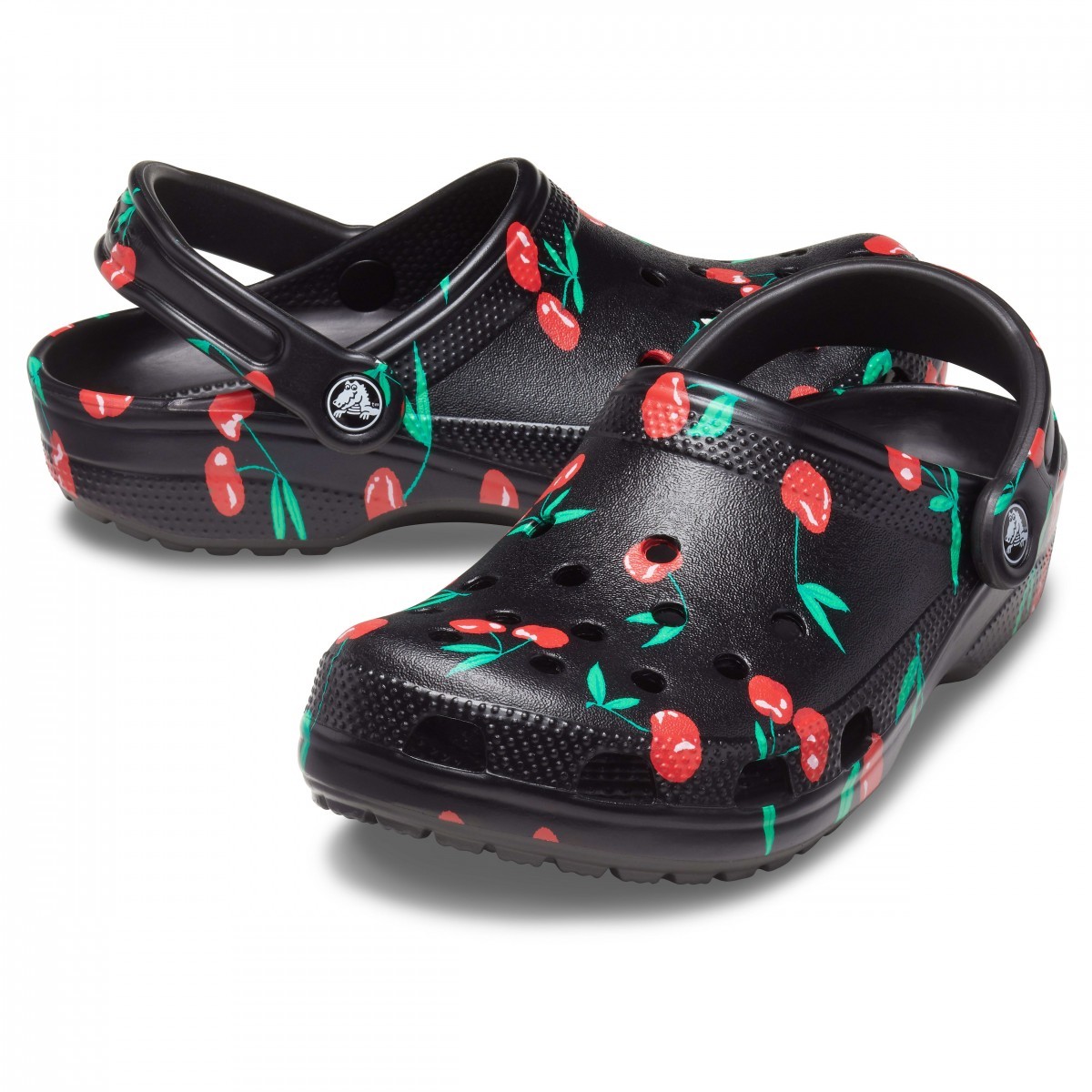 Saboti Crocs Classic Vacay Vibes Clog Negru - Black/Cherry - 3 | YEO