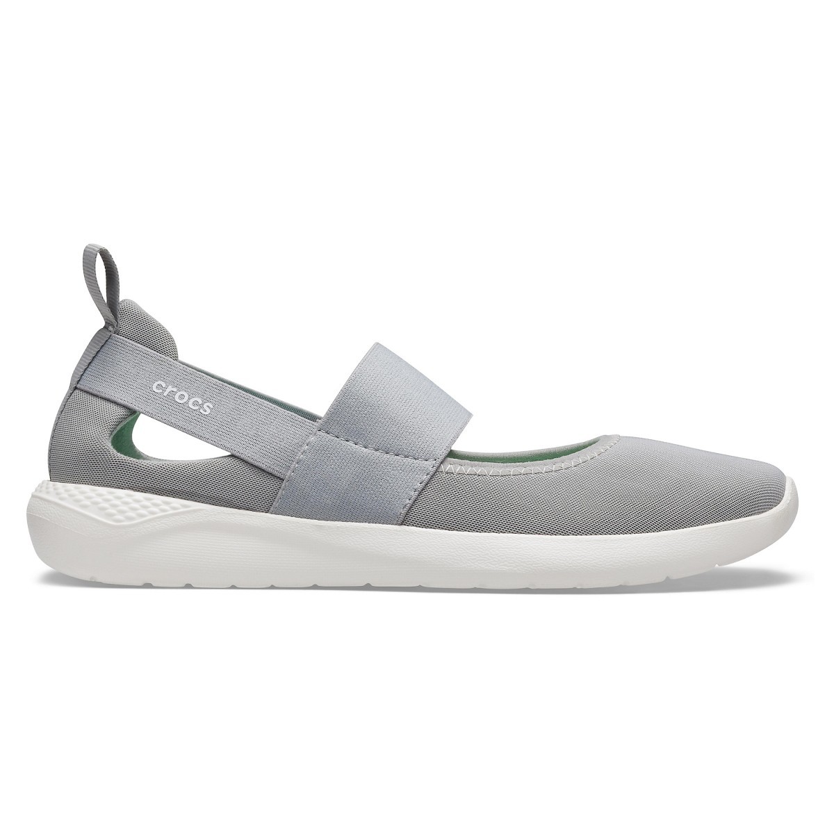 Pantofi Crocs Women’s LiteRide Mary Jane Gri – Light Grey/White Crocs