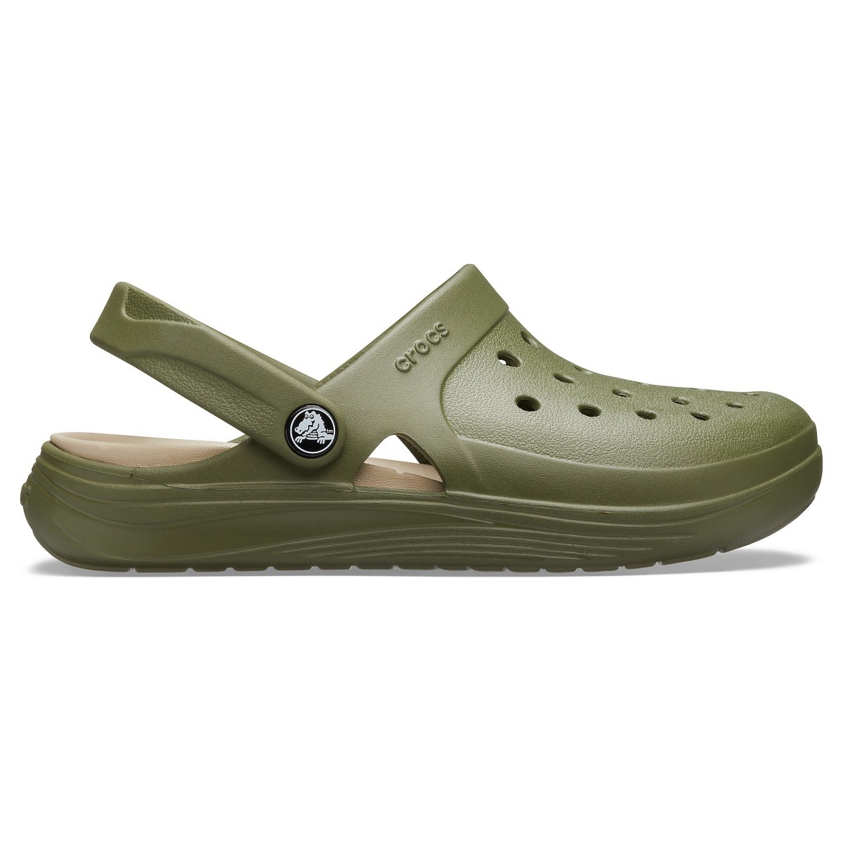 Saboti Crocs Reviva Clog Verde – Army Green/Cobblestone Army imagine 2022