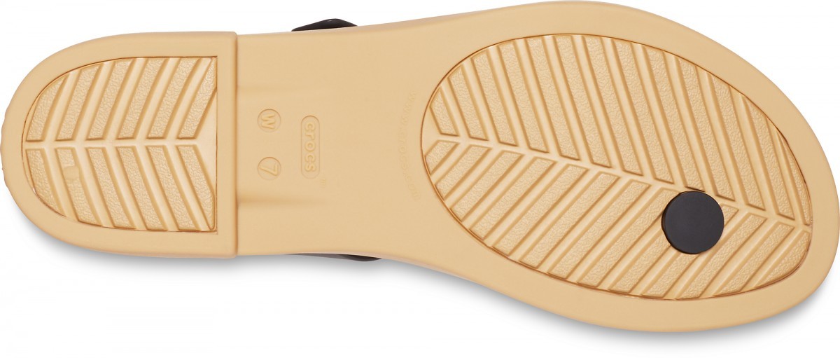Sandale Crocs Tulum Toe Post Sandal Negru - Black/Tan
