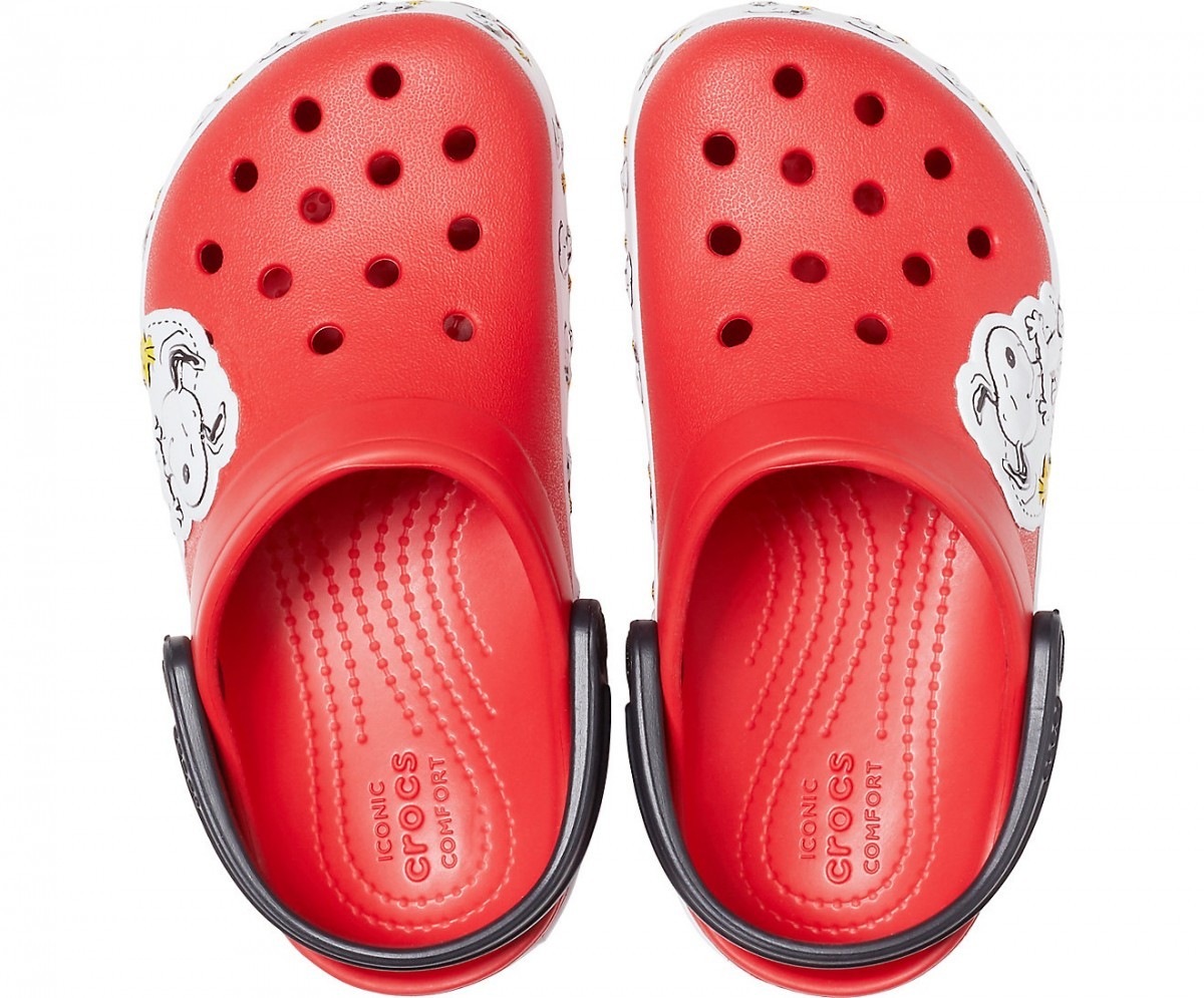 Saboti Crocs Fun Lab Snoopy Woodstock Clog Rosu - Flame - 2 | YEO