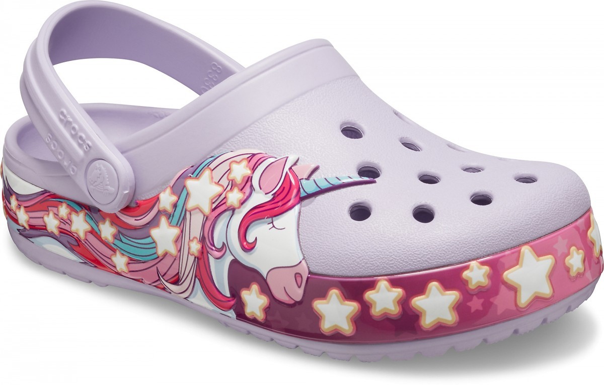Saboti Crocs Fun Lab Unicorn Band Clog Mov - Lavender - 1 | YEO