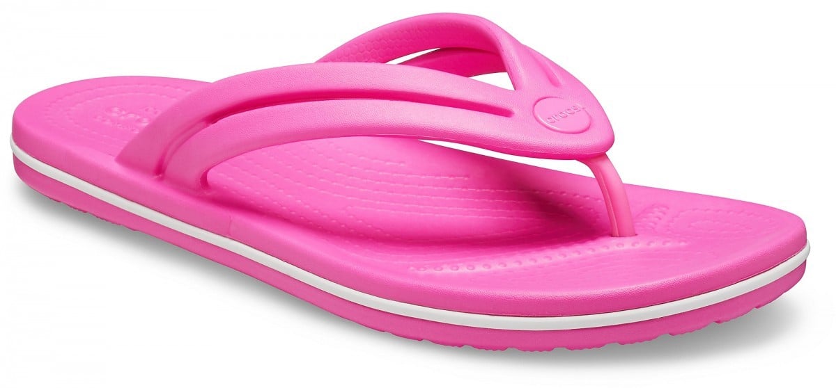 Slapi Crocs Women\'s Crocband Flip Roz - Electric Pink - 1 | YEO