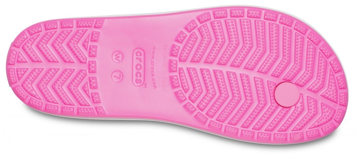 Slapi Crocs Women\'s Crocband Flip Roz - Electric Pink - 3 | YEO