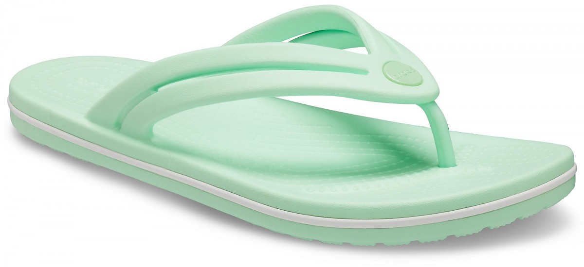 Slapi Crocs Women\'s Crocband Flip Verde - Neo Mint - 1 | YEO