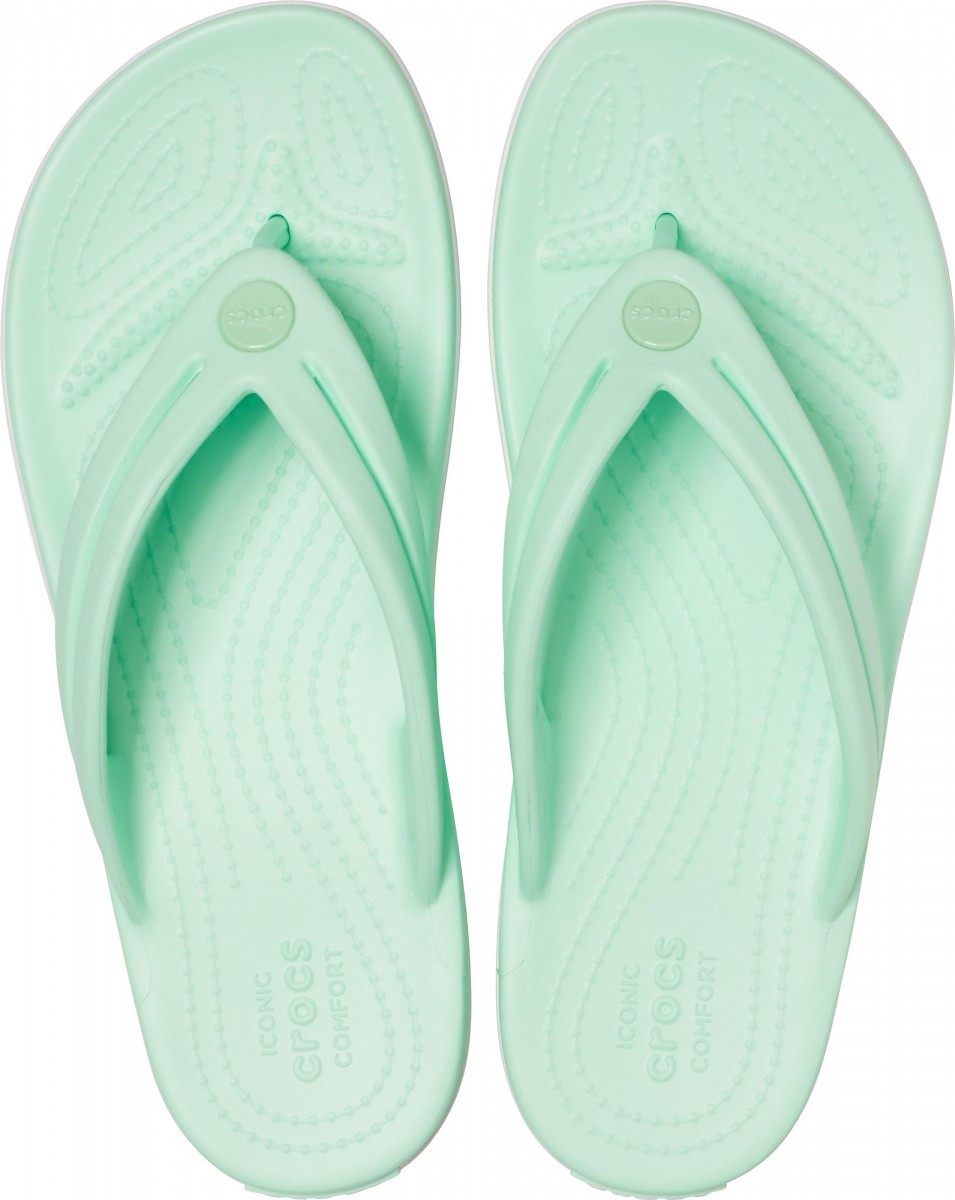 Slapi Crocs Women\'s Crocband Flip Verde - Neo Mint - 2 | YEO
