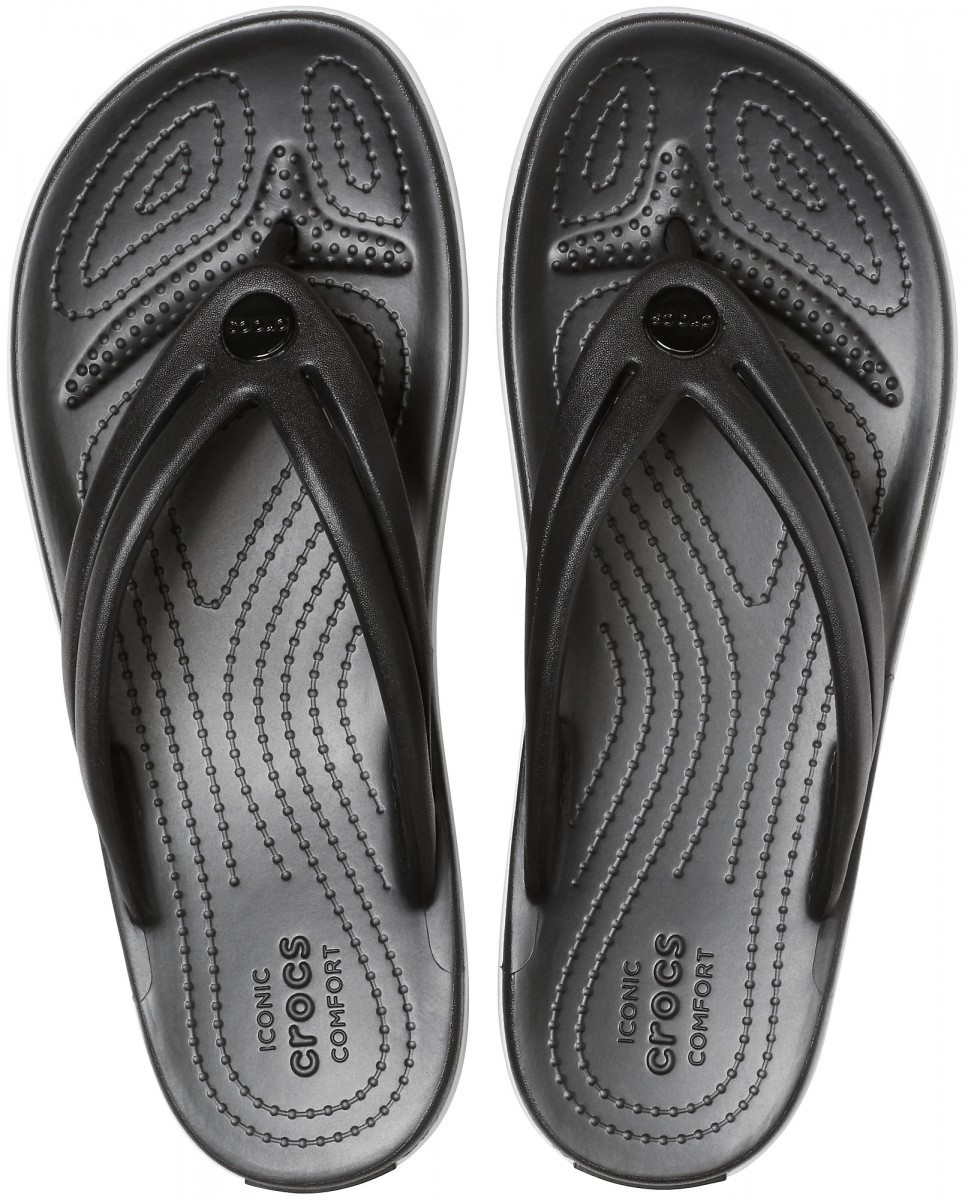 Slapi Crocs Women\'s Crocband Flip Negru - Black - 2 | YEO