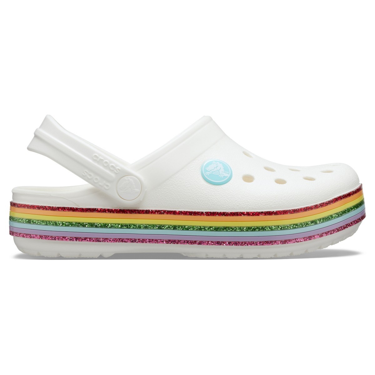 Saboti crocs crocband rainbow glitter clog