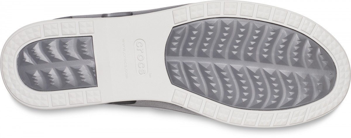 Pantofi Crocs Men\'s Classic Boat Shoe Gri - Slate Grey/Pearl White - 3 | YEO