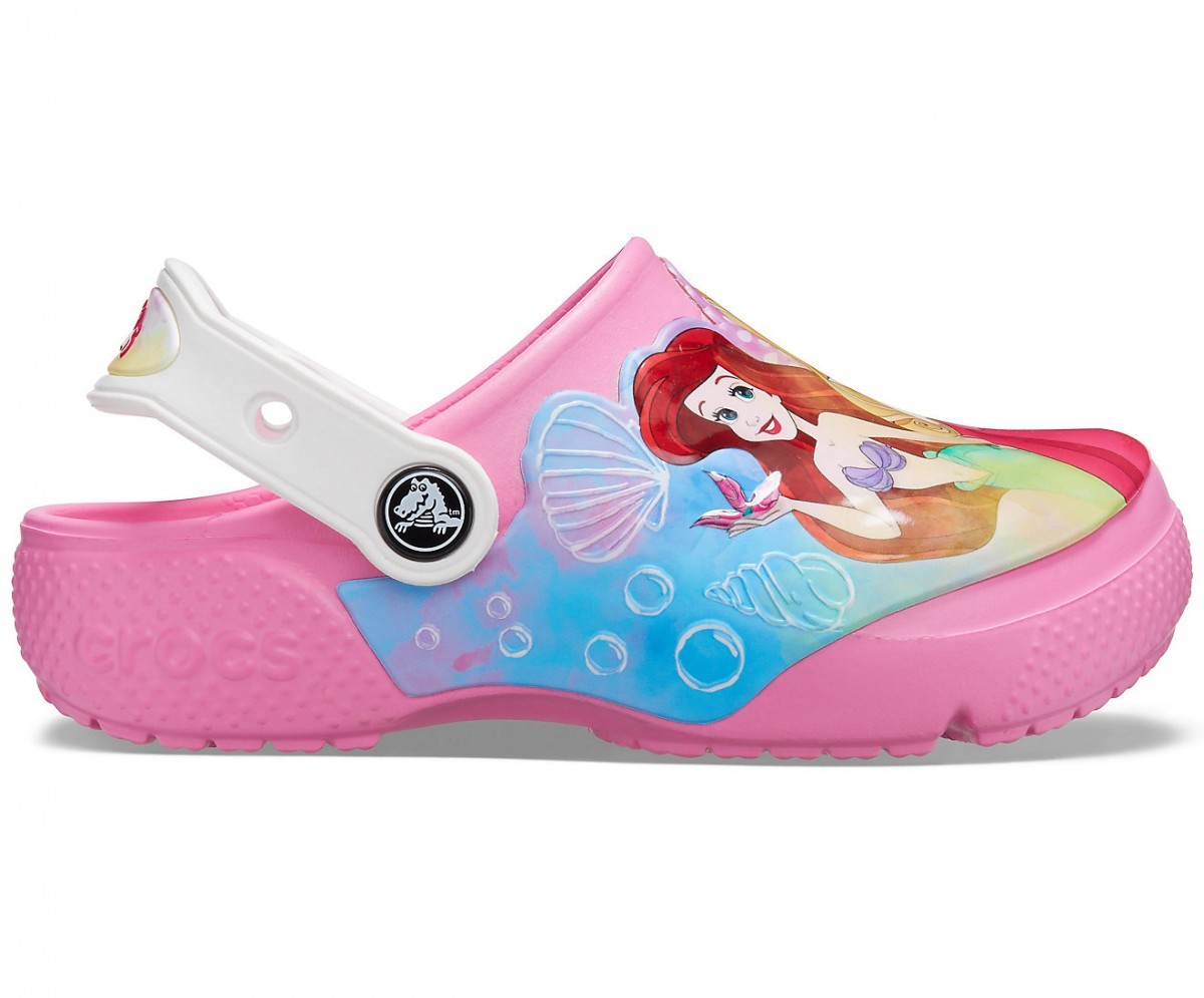 Saboti Crocs Fun Lab Disney Princess Patch Clog Roz - Pink Lemonade - 1 | YEO