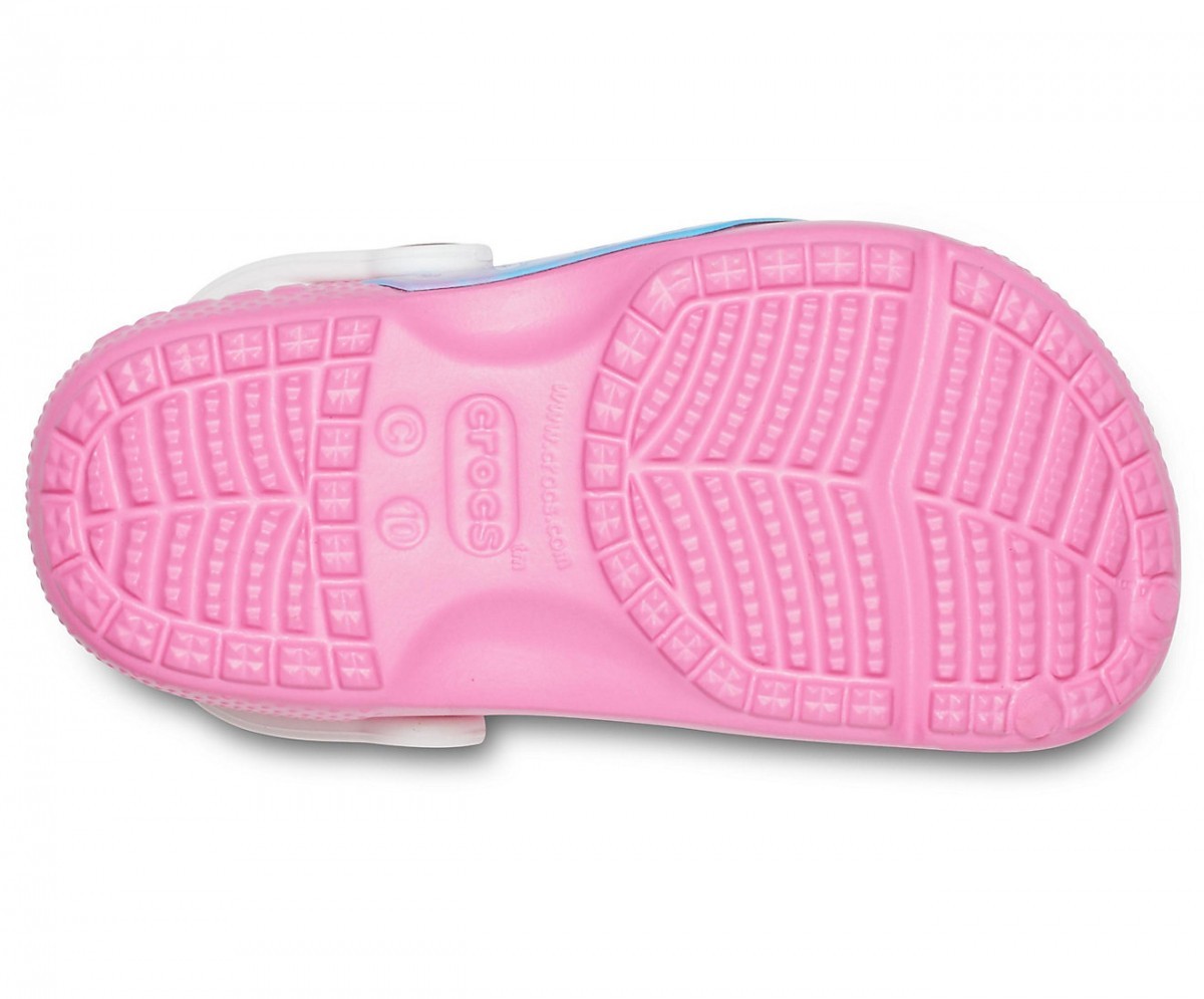 Saboti Crocs Fun Lab Disney Princess Patch Clog Roz - Pink Lemonade - 3 | YEO