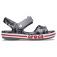 Sandale Crocs copii Bayaband Printed Sandal K Culoare Gri - Slate Grey