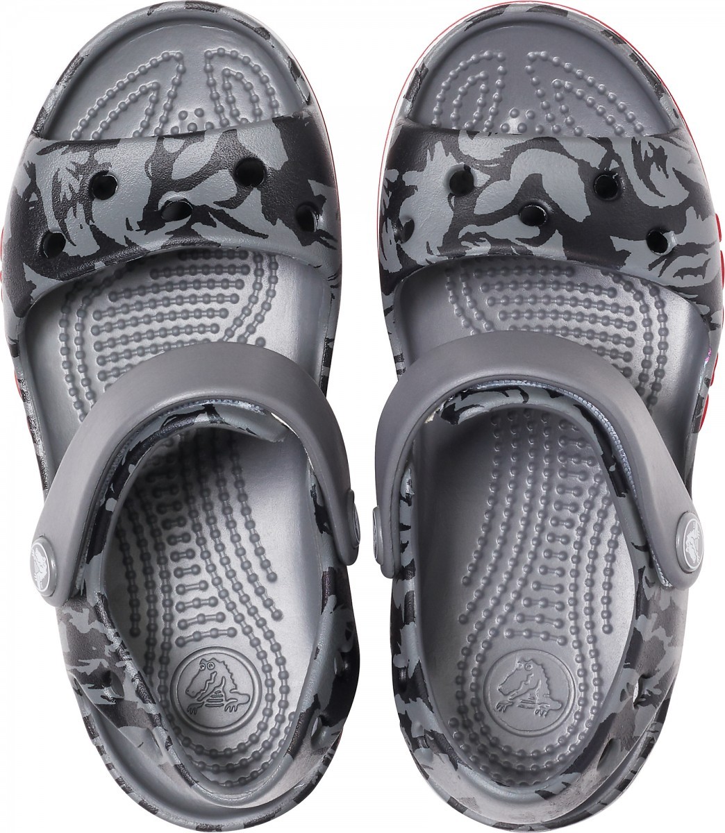 Sandale Crocs copii Bayaband Printed Sandal K Gri - Slate Grey - 1 | YEO