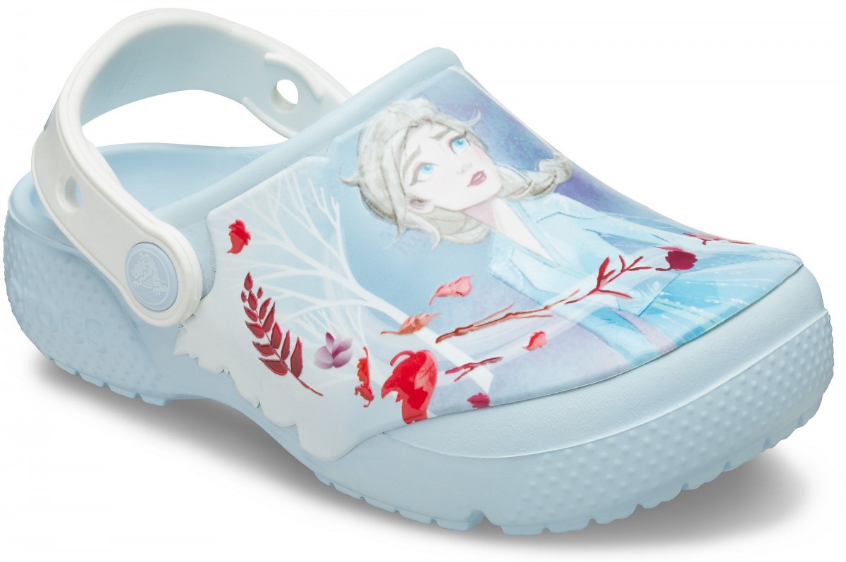 Saboți Crocs copii FunLab Disney Frozen 2 Albastru - Mineral Blue/White - 2 | YEO