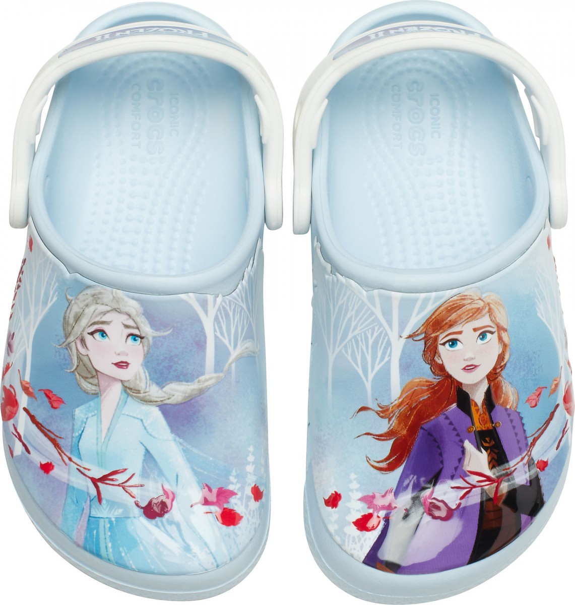 Saboți Crocs copii FunLab Disney Frozen 2 Albastru - Mineral Blue/White