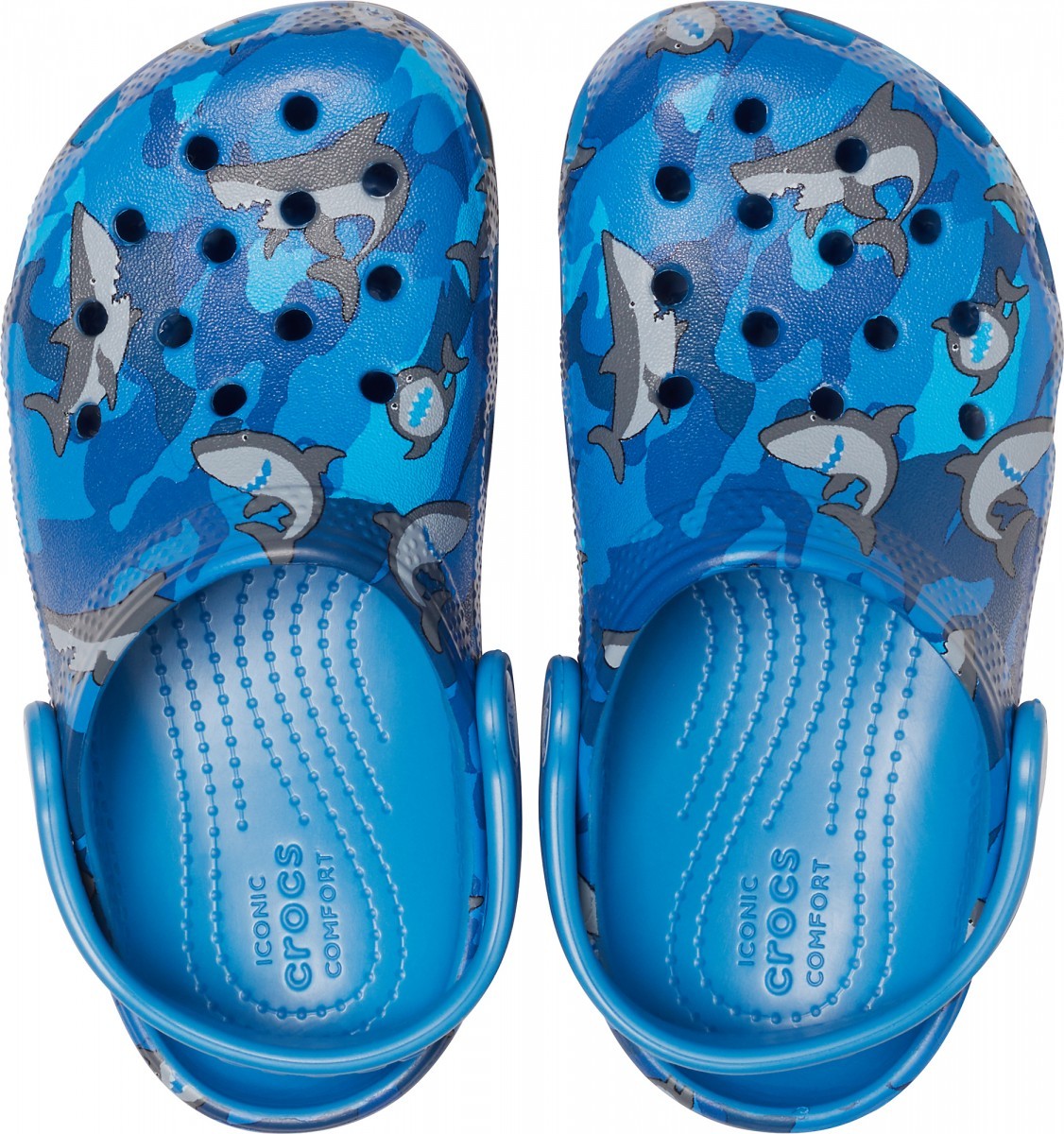 Saboți Crocs Classic Shark Clog PS Albastru - Prep Blue - 5 | YEO