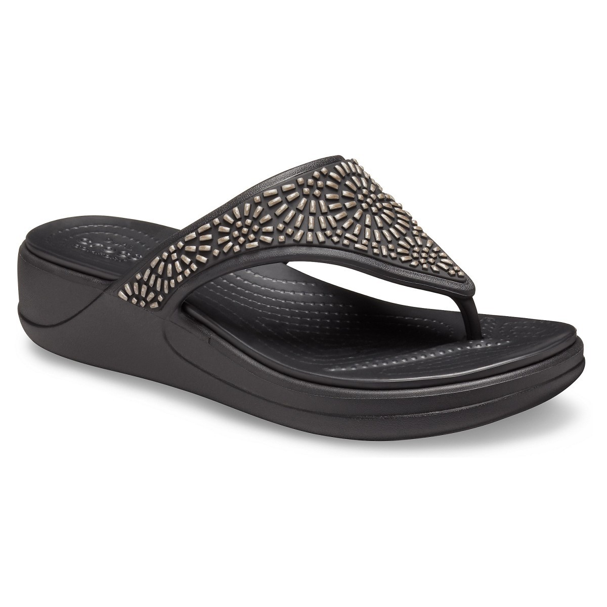 Șlapi crocs monterey diamante wedge flip w