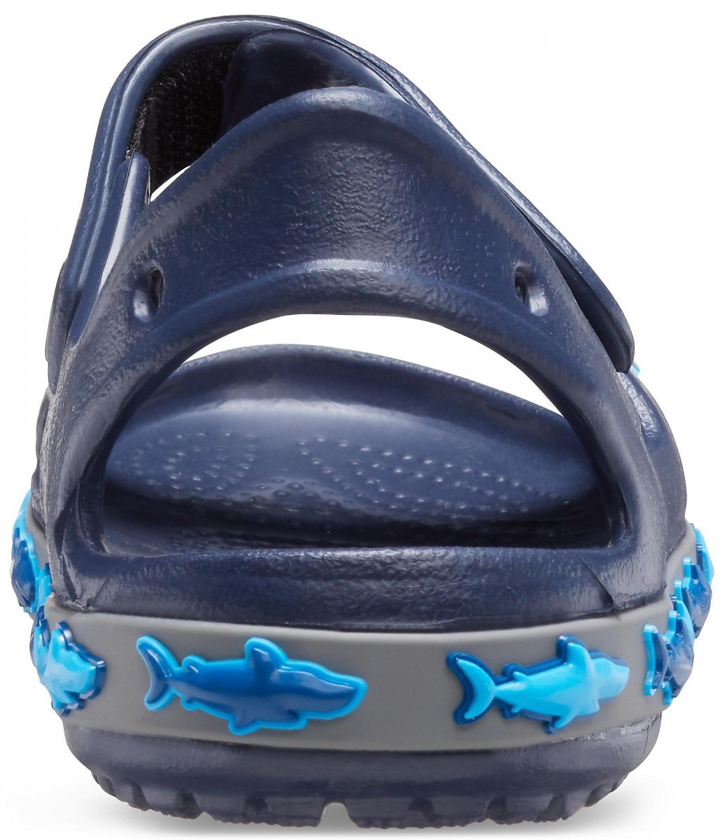 Sandale Crocs Fun Lab Shark Band Sandal B Albastru - Navy - 3 | YEO
