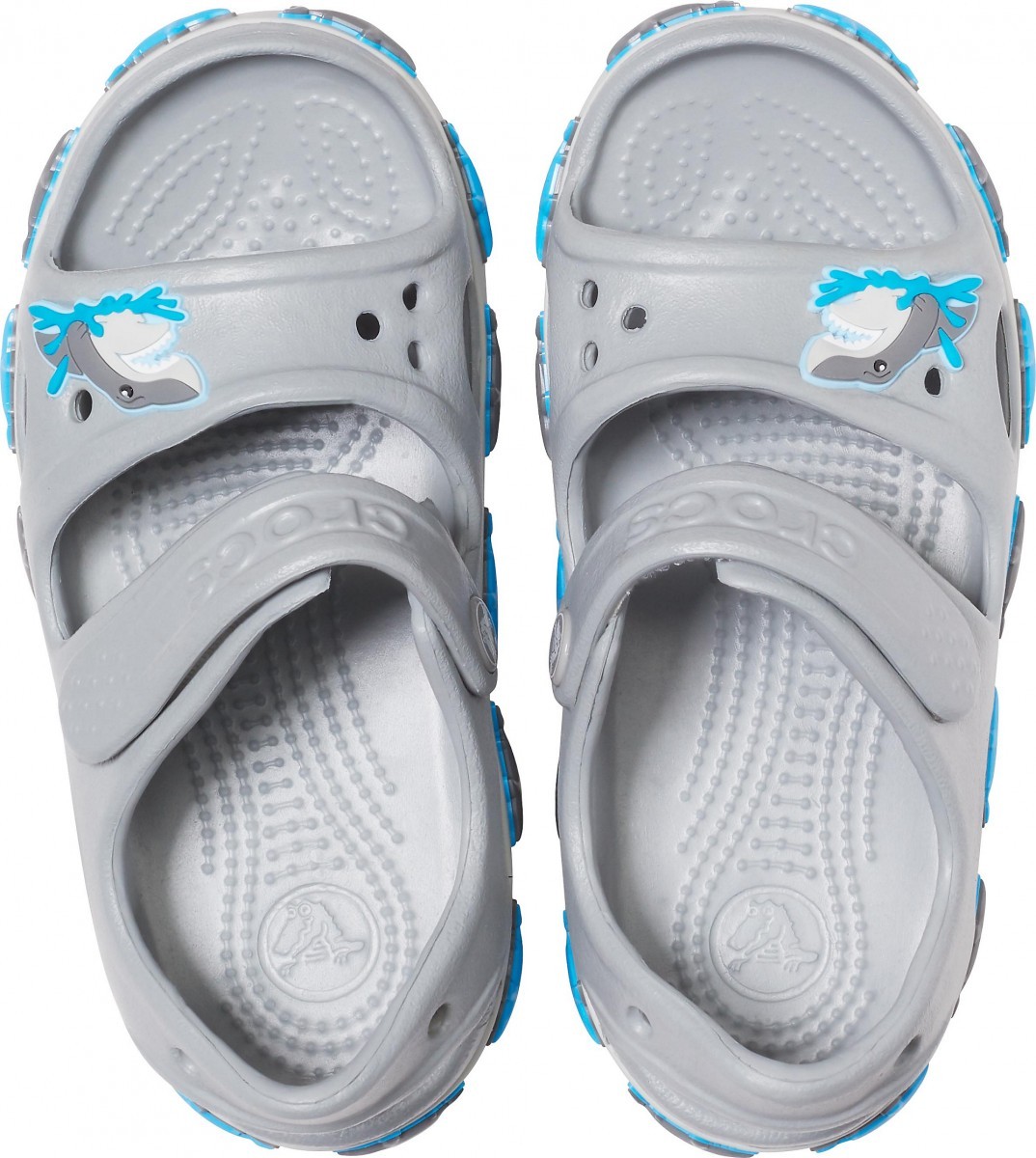 Sandale Crocs Fun Lab Shark Band Sandal B Gri - Light Grey - 2 | YEO