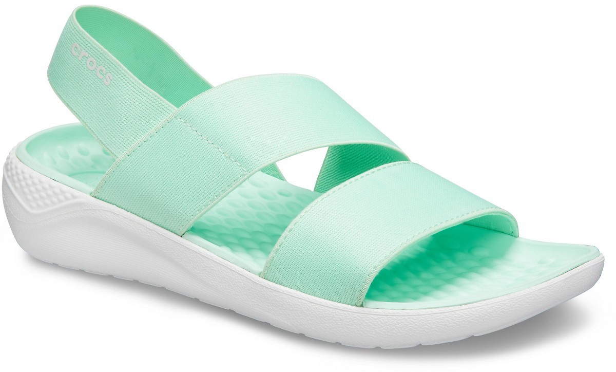 Sandale Crocs LiteRide Stretch Sandal Verde - Neo Mint/Almost White - 1 | YEO