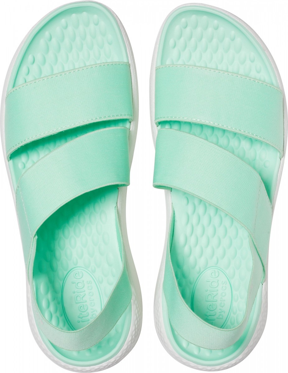 Sandale Crocs LiteRide Stretch Sandal Verde - Neo Mint/Almost White - 2 | YEO