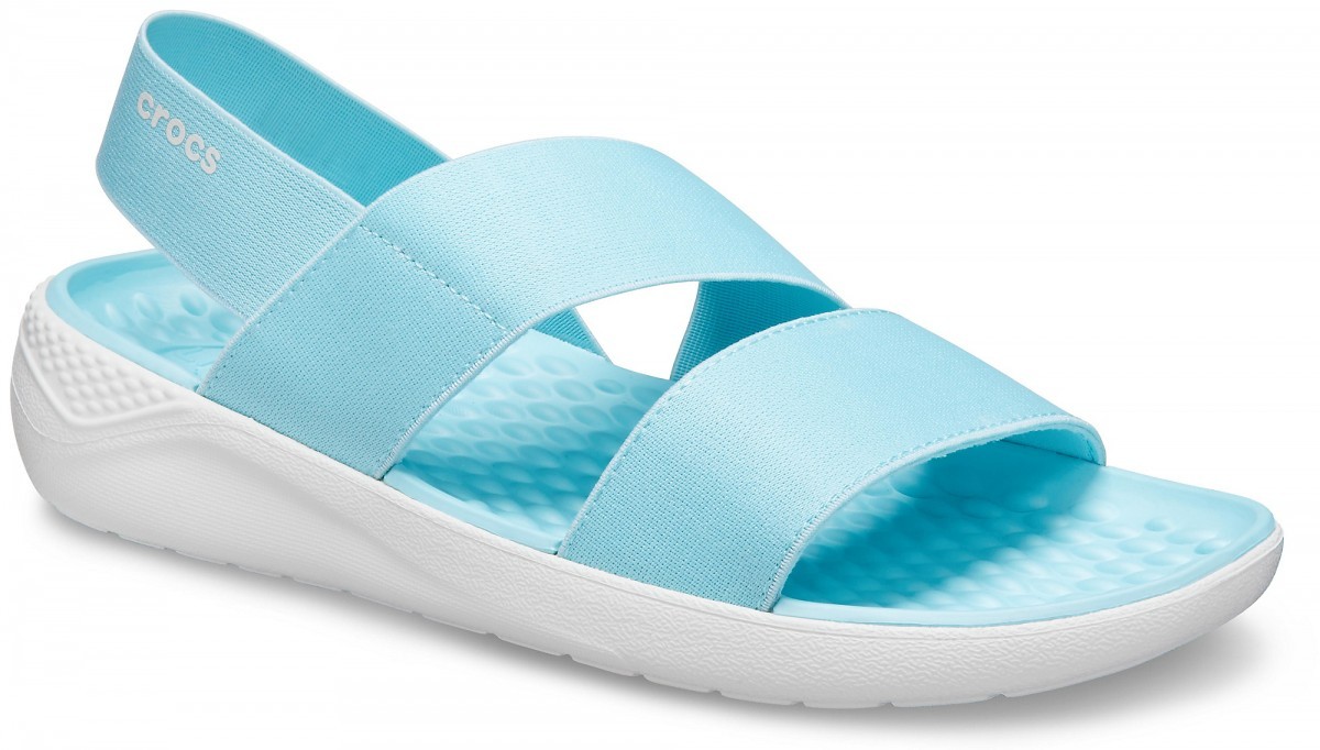Sandale Crocs LiteRide Stretch Sandal Albastru - Ice Blue/Almost White - 2 | YEO