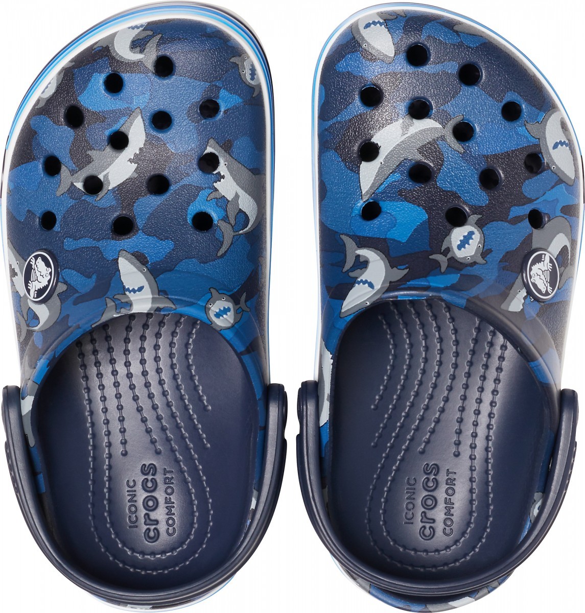 Saboți Crocs Crocband Shark Clog Albastru - Navy - 2 | YEO