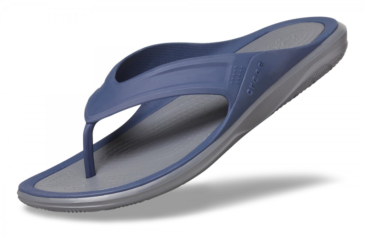 Șlapi Crocs Men\'s Swiftwater Wave Flip Albastru - Navy/Slate Grey - 1 | YEO