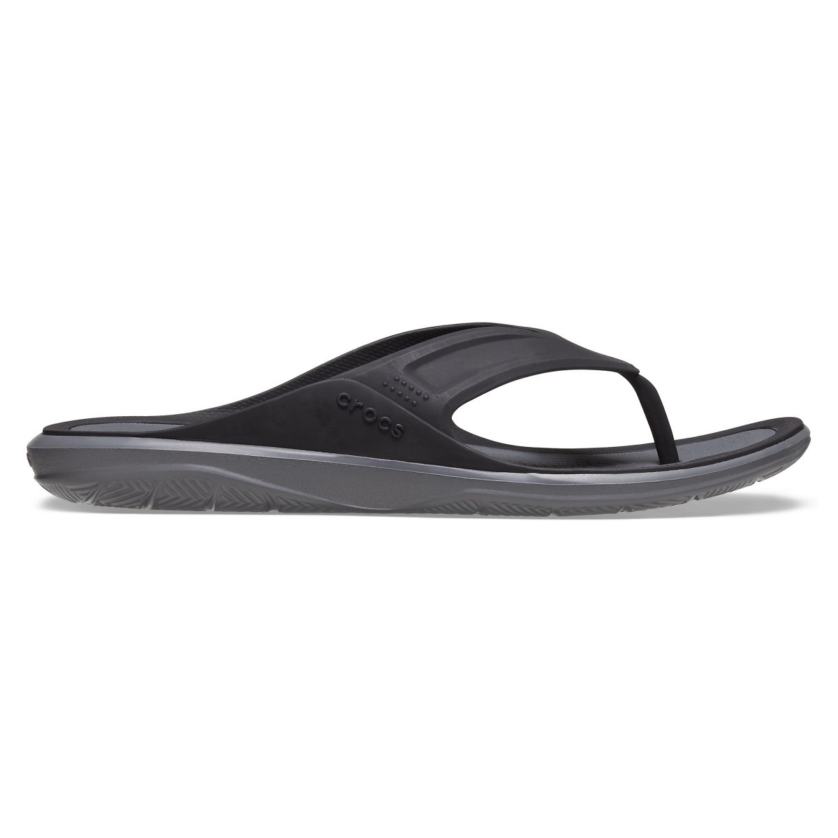 Șlapi Crocs Men\'s Swiftwater Wave Flip Negru - Black/Slate Grey