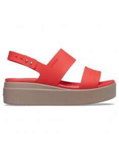 Sandale Crocs Brooklyn Low... Roșu - Flame/Mushroom