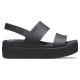 Sandale Crocs Brooklyn Low Wedge Culoare Negru - Black/Black